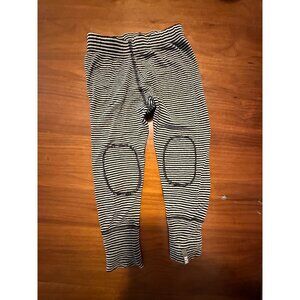 Nui Organics Baby Striped Leggings With Knee Patches 100% Organic Merino Wool Si